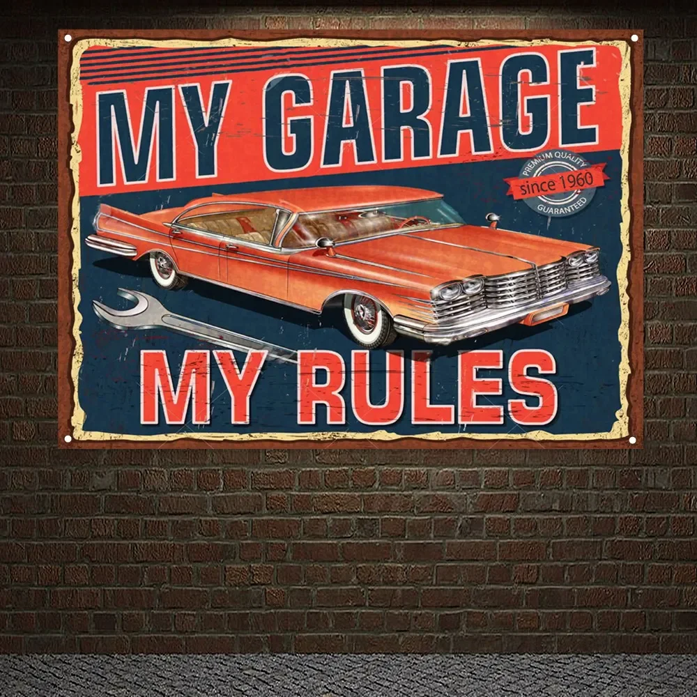 Póster de MY GARAGE MY RULES,  - Auto Repair Shop Banners reseña y precio