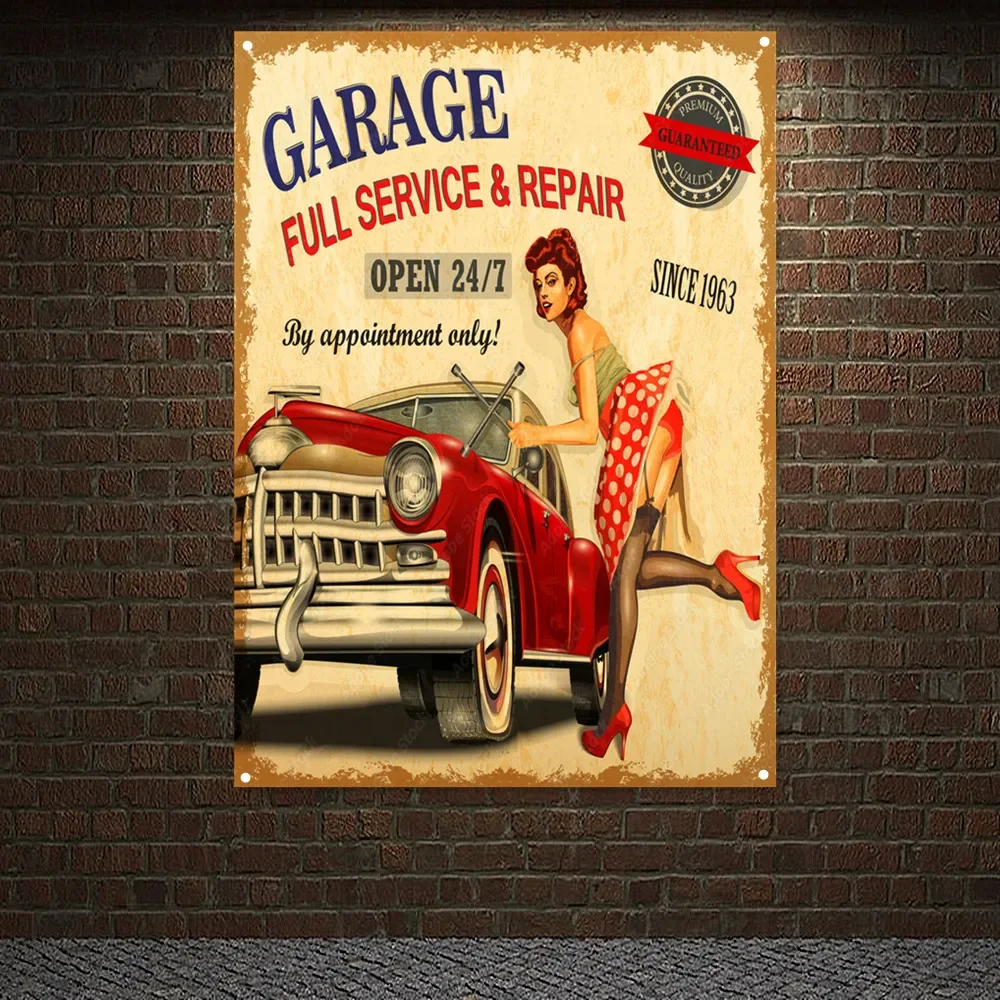 Póster de servicio y reparació - Auto Repair Shop Banners reseña y precio